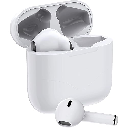 TDA Trading True Wireless Bluetooth Earbuds,30H Playtime Sport Bluetooth 5.0 Headphones in-Ear Stereo Earphones Fast Charging in-Ear Headset Compatible with iPhone/Android/PC, White