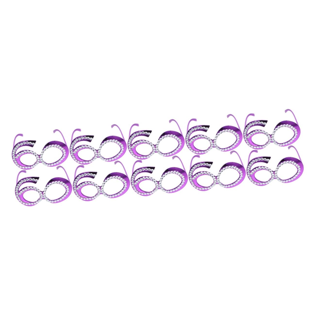 TOPBATHY 10 STK Geburtstagsbrille Geburtstagsdekoration Brille Zum Geburtstag Zahlenbrille Prop Geburtstagsfeier Brille Geburtstagsparty-Brille Partybrille Prop Plastik Violett