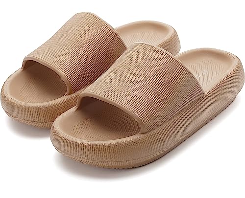 Donpapa Ciabatte Casa Donna Estive Pantofole Nuvola Uomo Originali Piscina Slides Gomma Cuscino Doccia Sandali Antiscivolo Scarpe da casa YZ Marrone 39-40