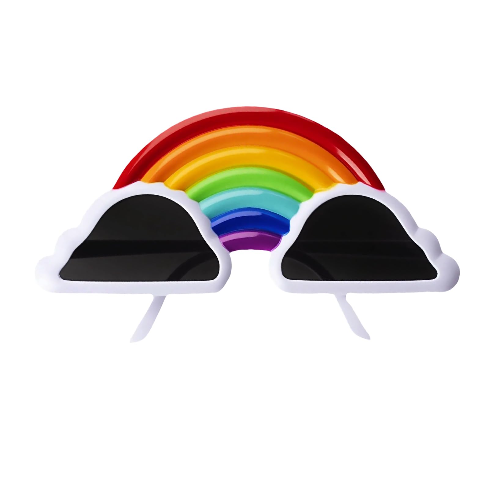 Glitzville Rainbow Eyeglasses Funny Party Sunglass Novelty Eyewear Cute Party Supplies for Festive Occasions Christmas Birthday Cosplay Party.