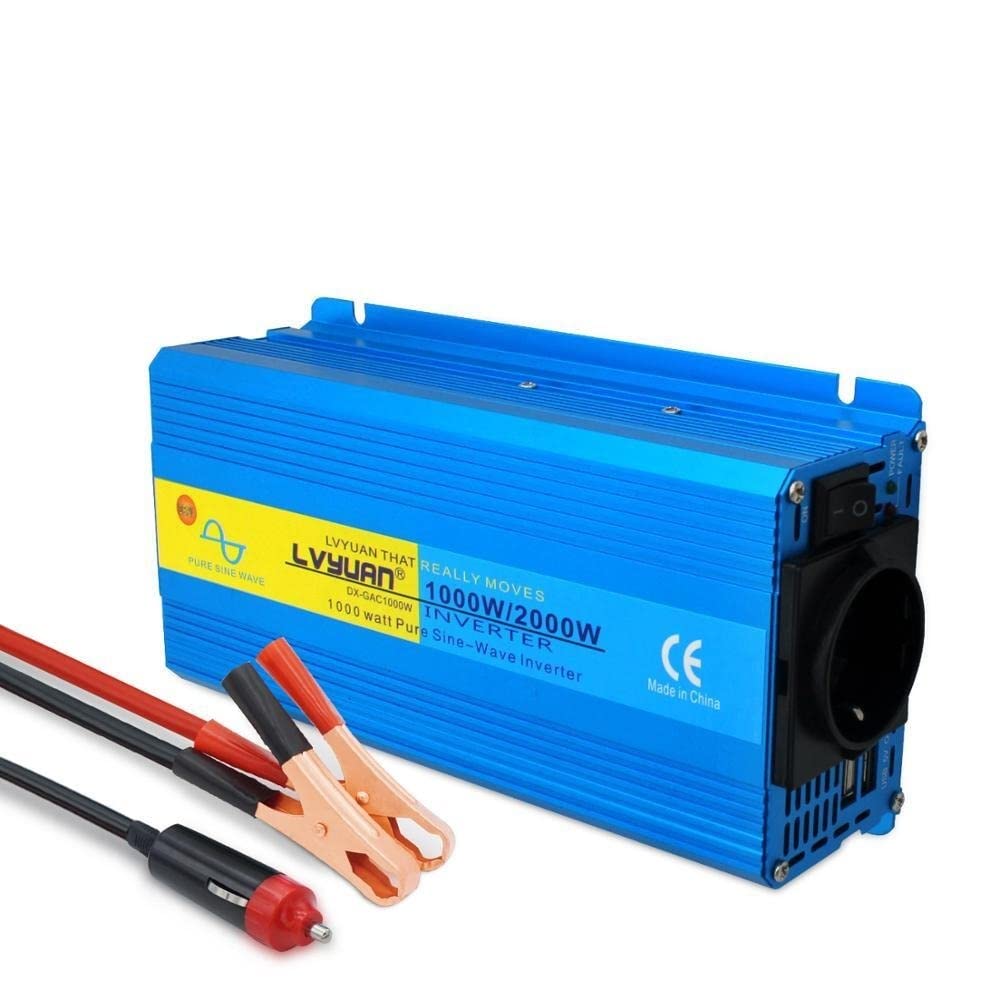Inversor Inversor de Onda sinusoidal Pura 2000W, CC 12V/24V a CA 220V 230V, convertidor Transferencia Voltaje, Adaptador Carga, Accesorios for automóviles(24V 50Hz)