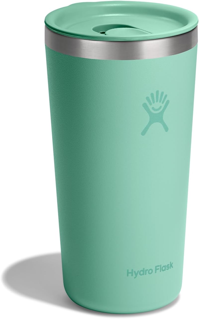 Hydro Flask All Around Tumbler Press-In Lid, Insulated Travel Mug, Stainless Steel Coffee Cup 20 Oz Mermaid Green