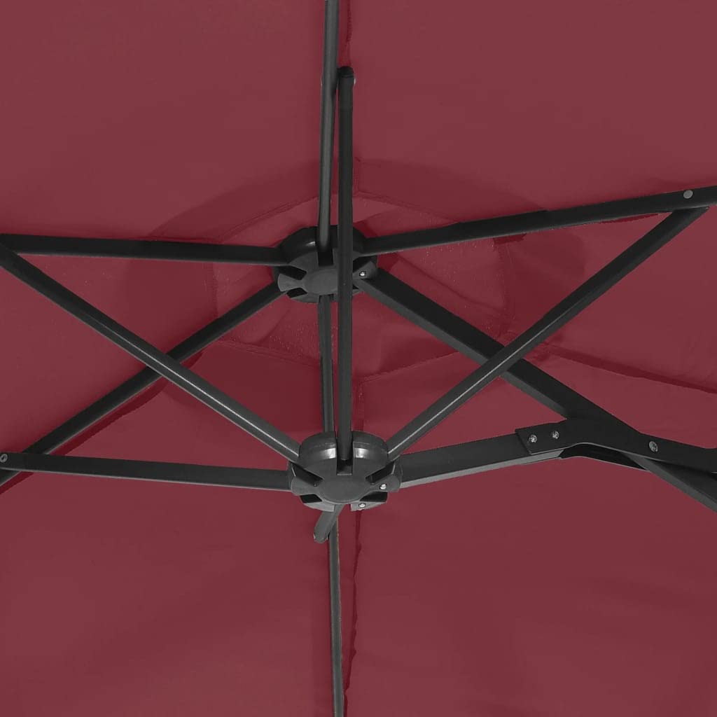 Genérico Sombrilla Doble de jardín Rojo Burdeos 316x145 cm,Casa y jardín,Jardín,Artículos de Exterior,Sombrillas,Rojo,362965