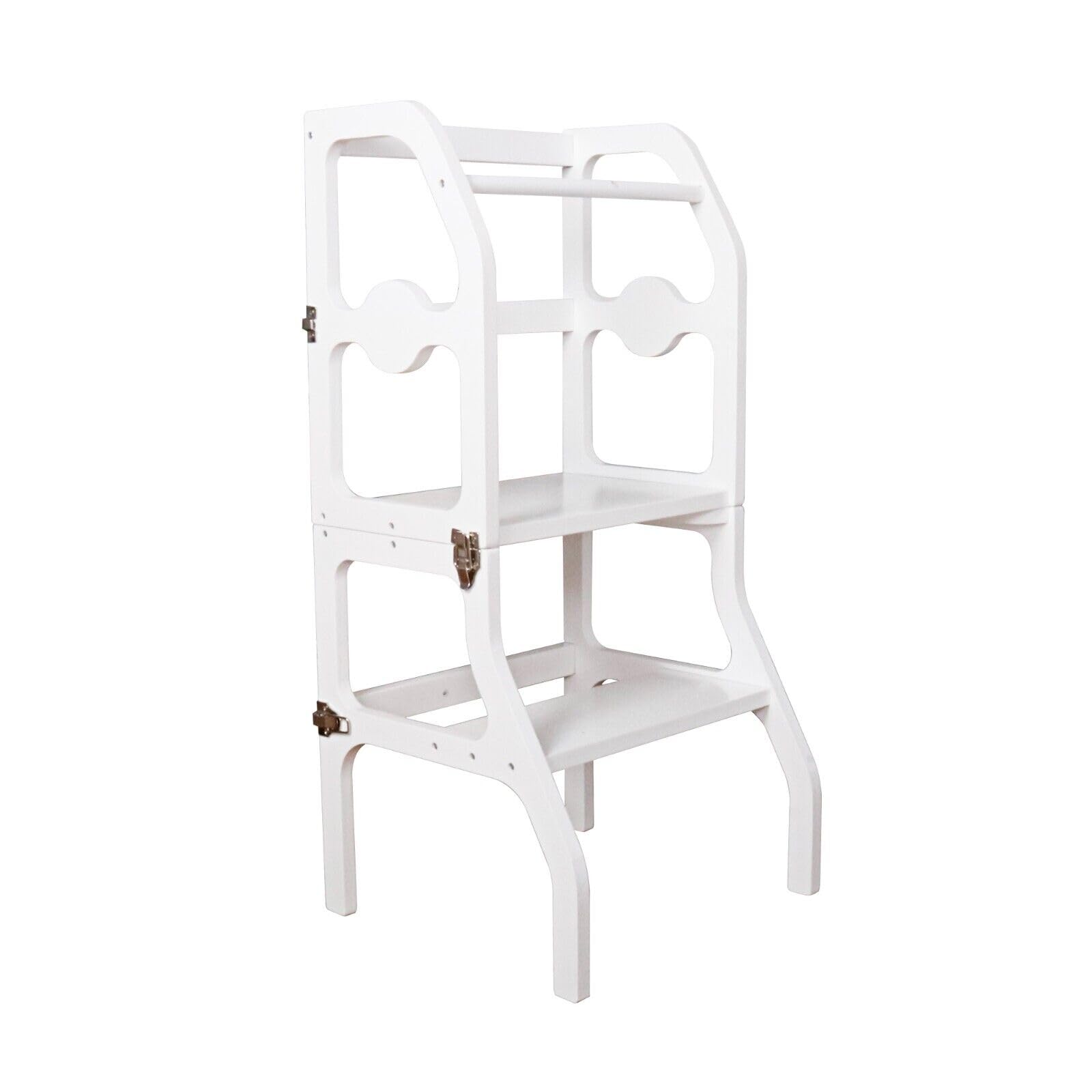 Hygrad Built to Survive Kids Kitchen Step Stool White