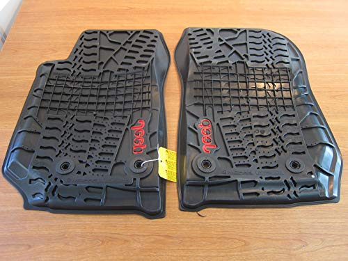 Mopar 2014-2018 Jeep Wrangler Jk Front High Wall All Weather Floor Mats New Oem #TOP6