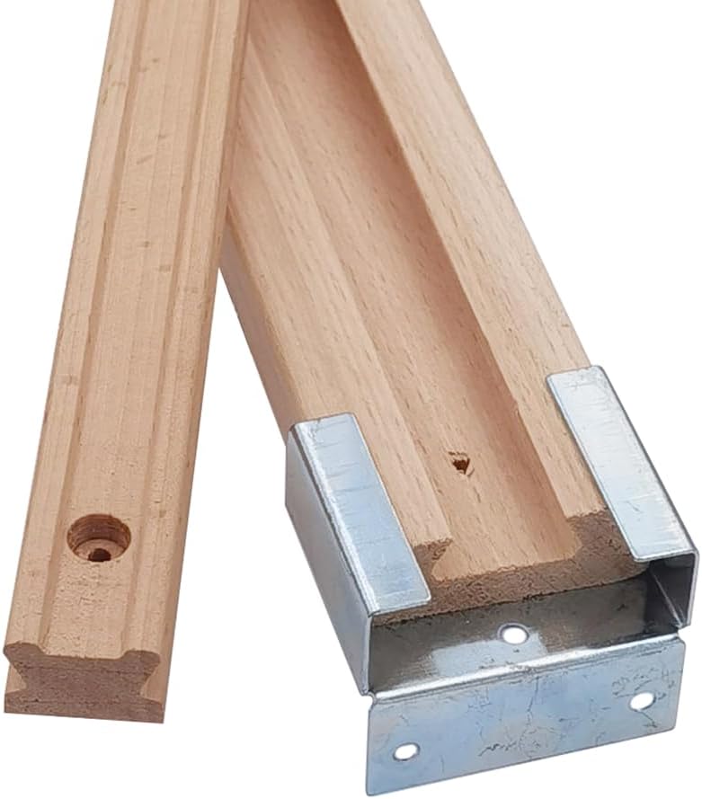 Wooden Drawer Slides 16 Inches Classic Wood Center Guide Track with Slide Glides (1 pcs) - Image 4