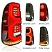 LED Tail Light Assembly Pair Compatible with Toyota Hilux Vigo SR5 MK6 MK7 2005-2014 - Plug & Play Direct Replacement with Black Housing Smoke Lens