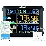 Sainlogic WiFi Smart Weather Station SA1 with 24H/ 7Days Accurate Weather Forecast by Weatherseed® AI, Email & App Notification Alert,Data Storage Export（Only 2.4G）