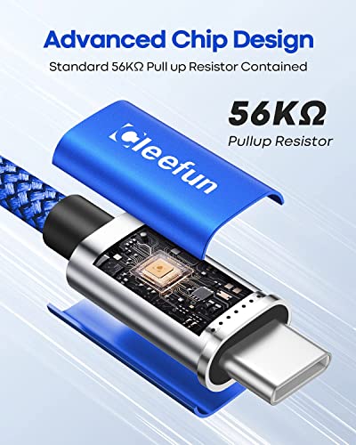 CLEEFUN Cavo USB C [1m, 2 Pezzi], 3 A USB Tipo C a USB A Cavo di Ricarica Rapida con Treccia di Nylon per Galaxy S10 S9 S8 S22 S21 S20 A13 A22 A52 A53 A32 A50 A51