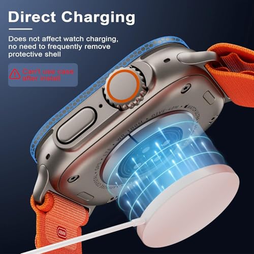 Image of HANKN for Apple Watch Ultra 3 /Ultra 2 /Ultra Screen Protector 49mm [2 Pack],9H Tempered Glass + Titanium Alloy Frame, [Keep Original] [Touch Sensitive] Lightweight Protective Glass Film for iwatch Ultra 3 /2 /1 [Titanium]