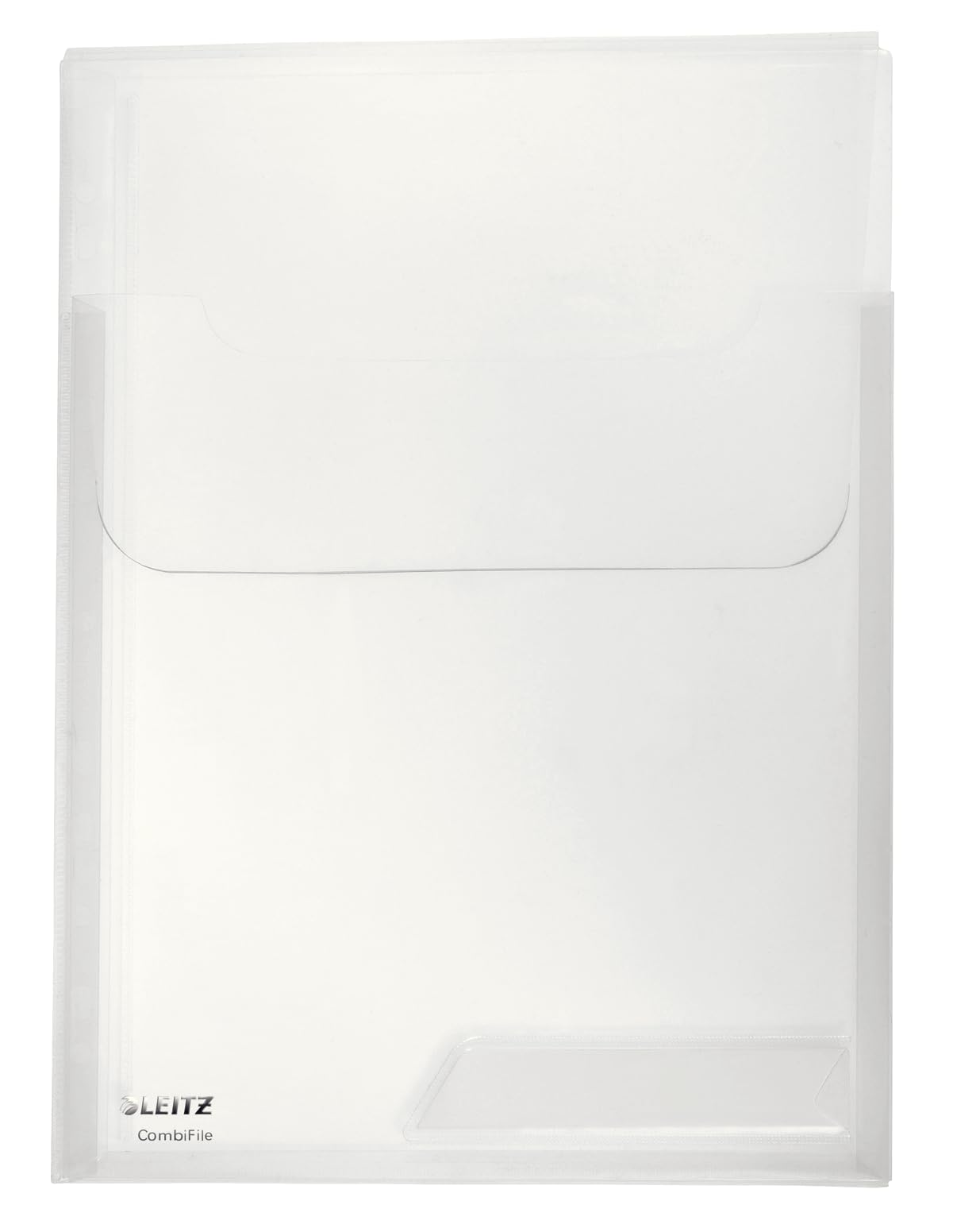 Leitz CombiFile Maxi Sichthüllen-Set 47310002, 12 Stück, A4 Format, Ausdehnbar für mehr Kapazität, Glasklar mit glänzender Oberfläche, Verschlussklappe zum Schutz des Inhalts (12er | Glasklar)