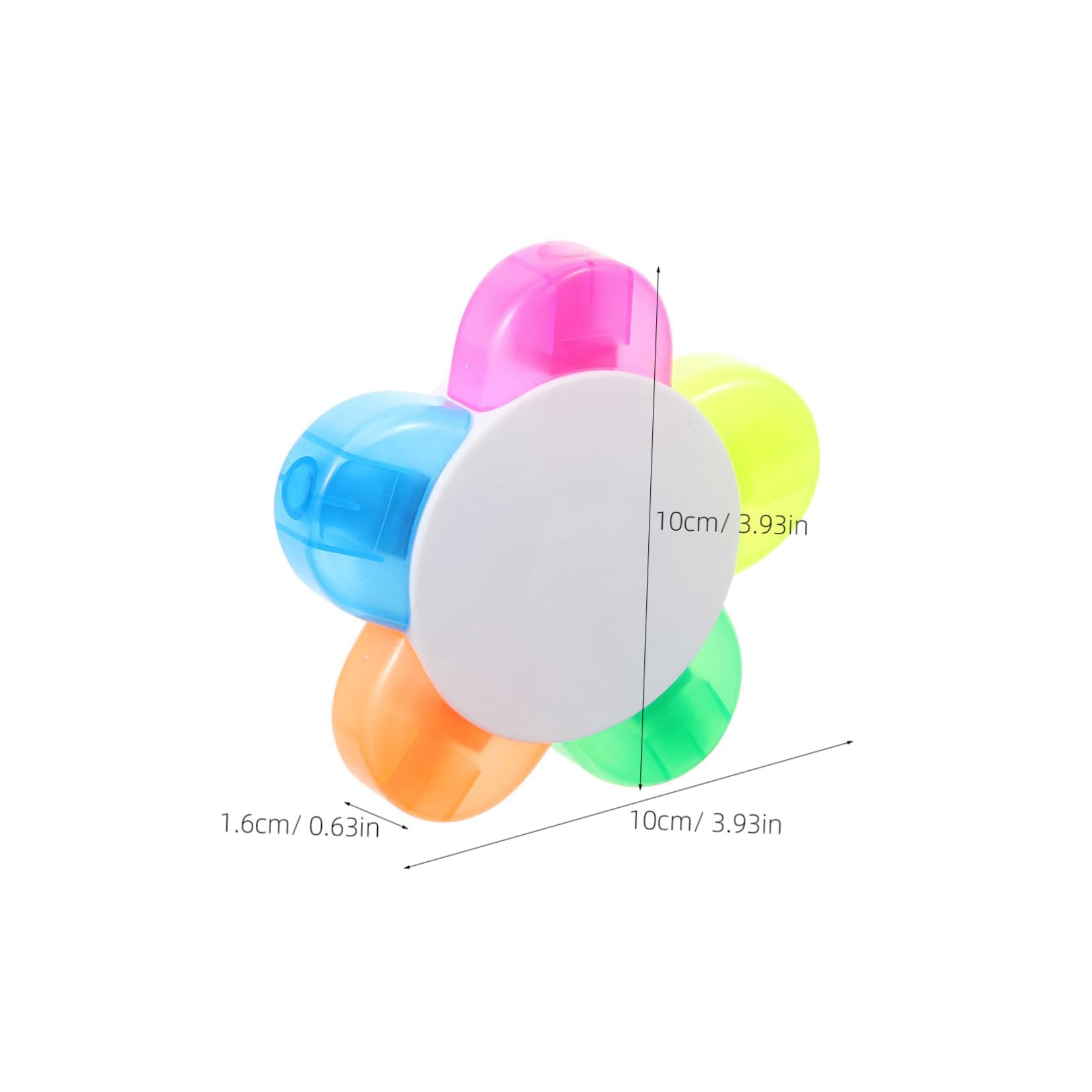 Operitacx 10 Stück Fluoreszierende Textmarker in Blumenform Farben Pastell-highlighter mit Schräger Spitze Ergonomisch Langlebig für Schule Büro Scrapbooking und Kreative Notizen