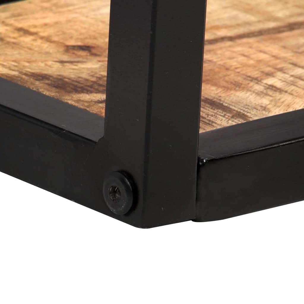 Homgoday Estantes de Pared 2 Unidades 80 cm Madera de Mango Rugosa Estantería de Pared Colgante Flotante Almacenamiento Espacio Decoración Artículos Diarios en Familia