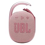 JBL Clip 4 - Portable Mini Bluetooth Speaker, big audio and punchy bass, integrated carabiner, IP67 waterproof and dustproof, 10 hours of playtime, speaker for home, outdoor and travel (Pink)