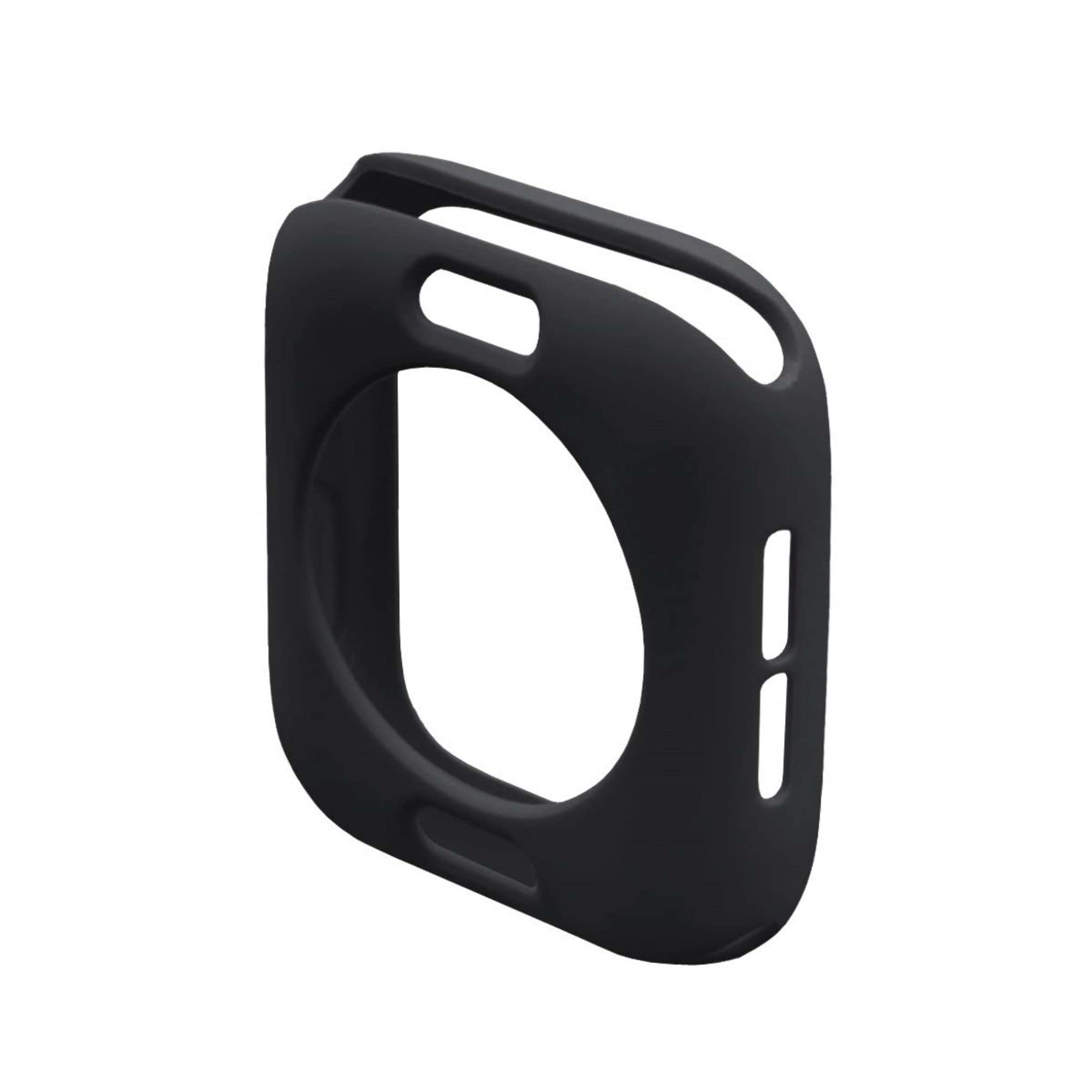 Compatible with Apple Watch Series SE 6/5/4, 42 mm, ultra-thin, soft, shock-resistant TPU bumper case. Black - Image 3