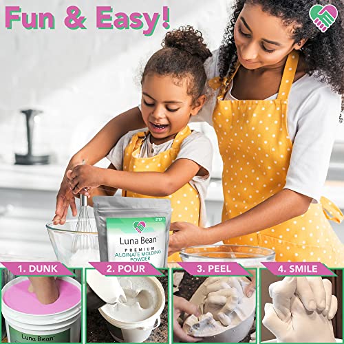 Alginate Molding Powder For Hand Casting Kit & Multi-Use Projects - 3 Lb Casting Plaster Material - Family Keepsakes- Create-A-Mold By Luna Bean #TOP4