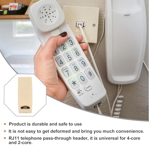 Acoplador de línea telefónica Rj11 de material ABS resistente para extender cables 7