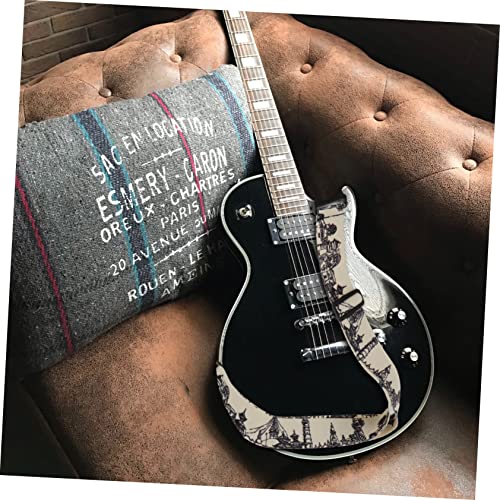 GOOHOCHY 1Pc Sangle De Guitare Cintres En Plastique Noir Rembourrage En Mousse Cintres Pour Enfants Cintre De Guitare En Cuir Crochet De Guitare Cuir Polyester Vintage Noir Imprimé Sangle - Les Beatles, Paul McCartney, John Lennon, RIngo Starr, George Harrison GOOHOCHY 1Pc Sangle De Guitare Cintres En Plastique Noir Rembourrage En Mousse Cintres Pour Enfants Cintre De Guitare En Cuir Crochet De Guitare Cuir Polyester Vintage Noir Imprimé Sangle – Image 5