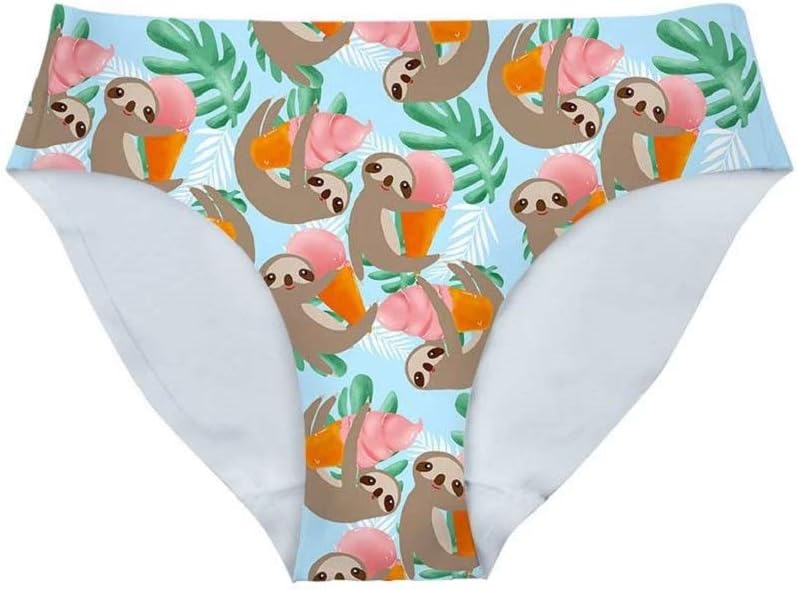 3D Print Panty Briefs Underwear for Women Skull/Sloth/Cat/Dog/Avocado/Galaxy/Rose/Lip/Flag (Medium, Santa & Reindeers) : Clothing, Shoes & Jewelry