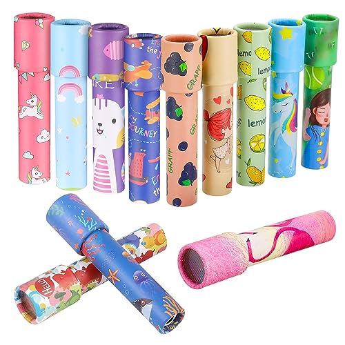 FANTESI 12 Stück Klassisches Kaleidoskope Kinder, Mitgebsel Mini Kaleidoskop Kinder Kaleidoskop Lernspielzeug für Jungen und Mädchen (Zufällige Farbe)(12 Pcs Zufällige Farbe)
