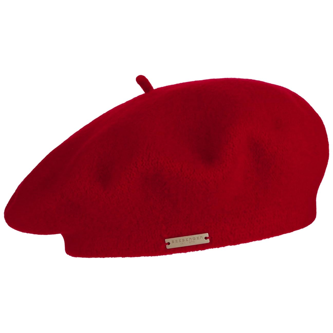 Seeberger Women's Red Virgin Wool Beret For Winter Cap (One Size - )