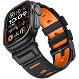 Lerobo Cinturino sportivo compatibile con Apple Watch Ultra 3/2/1 cinturini da uomo da 49 mm, 46 mm, 45 mm, 44 mm, 42 mm, robusto e durevole, cinturino largo per iWatch Serie 11 10 9 8 7 6 5 4 3 SE 3