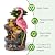 Glitzhome Outdoor Water Fountain, 4-Tiered Flamingo Outdoor Fountain with Lights, 23.5" H Polyresin Decorative Waterfall Feature Garden Fountain with Pump for Garden, Patio, Yard, Deck, Porch Decor