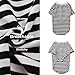 Petroom Dog Shirts for Large Dogs,Dog Striped Cotton T-Shirt Breathable Stretchy Costumes Pet Pullover Clothes(Black White Stripe,4XL)