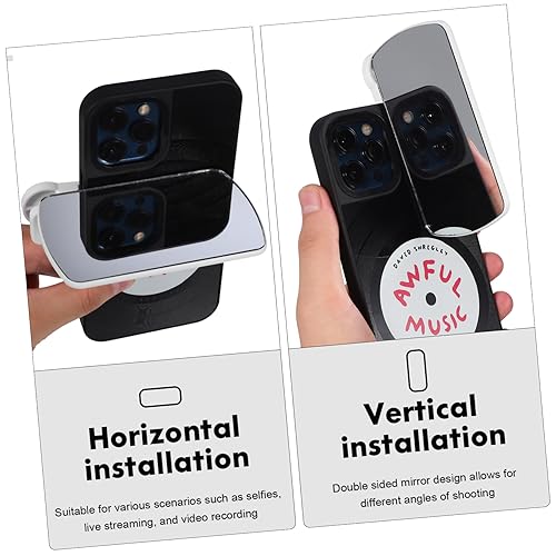 2 Stück Handy Spiegelreflektor Verstellbarer Kamera Reflexionsspiegelclip für Smartphones für Kreative Fotografie und Unterwegs Leicht und Tragbar Reinigungstuch