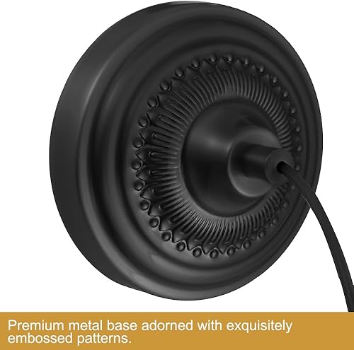 Miniatura 5 de Paquete de 2 luces colgantes para isla de cocina, lámpara colgante vintage negra con pantalla de vidrio desmontable, luz colgante ajustable para