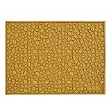 Adfaga rutschfeste Kaffeebohnen-Tassenmatte, verdicktes PVC-Wasserabtropfpad für Bartheke, Büro,...