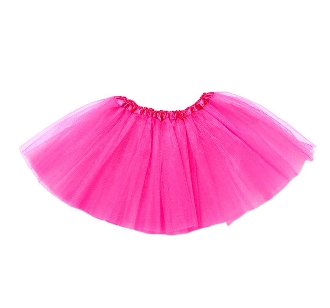 TEROTY Women Ballet Tutu Skirts Elastic Layered Dance Ballet Tulle Skirt for Girls Dress-up Parties Dancing (Rose)