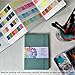 tumuarta Artist’s Color Swatch Book, 100% Cotton, 140 LB, 300GSM, Concertina Book, 24 Pan/Sheet, Painter`s Color Diary for Watercolors, Acrylic, Markers and Wet & Dry Media (7.5