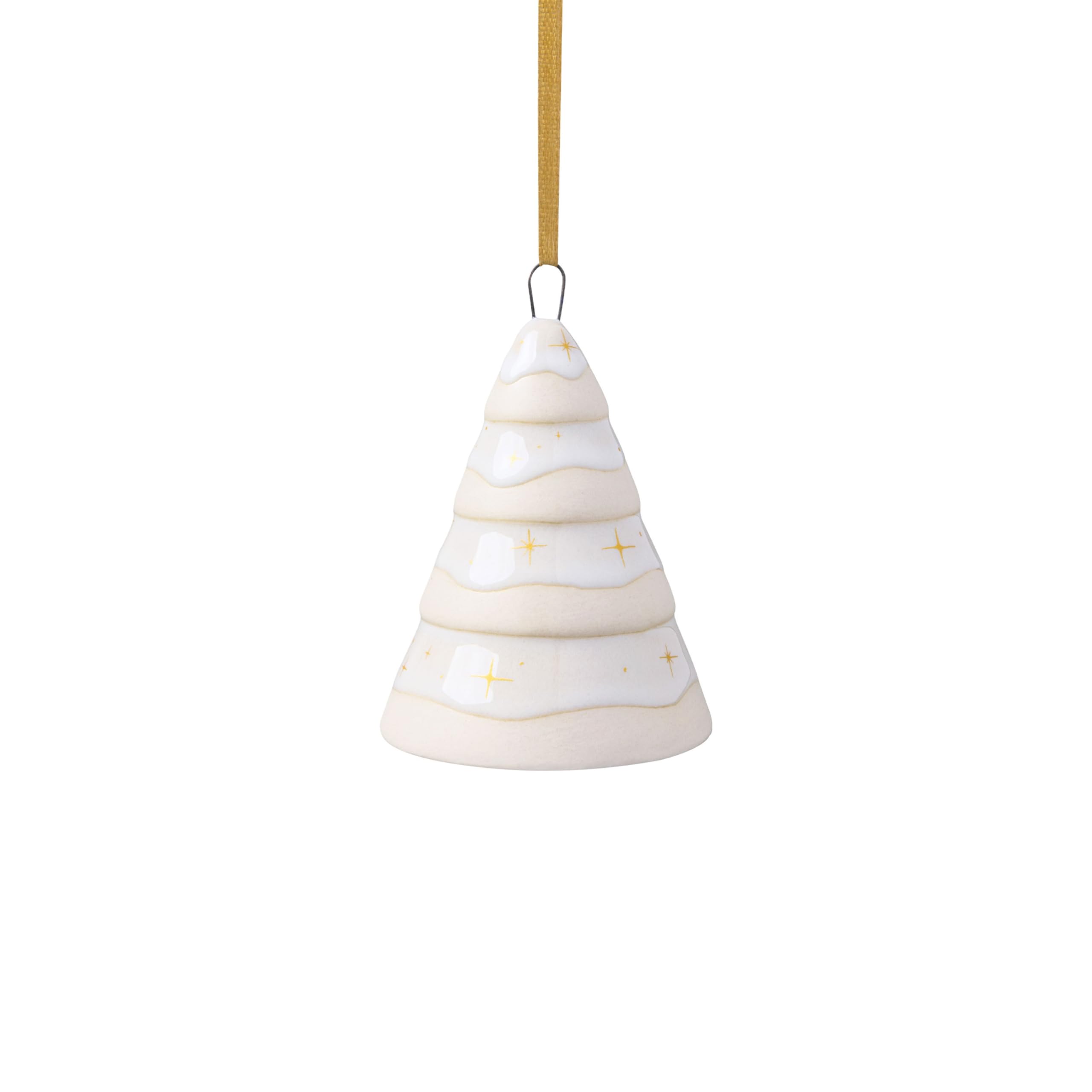 like. by Villeroy & Boch – Winter Glow ornament tree, Christmas decoration in Premium Porcelain, tree decoration, White / Beige