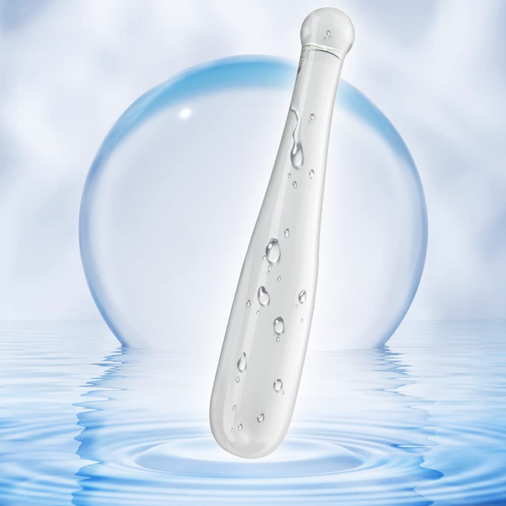 Glass Anal Plug Dildo Anal Próstata Masturbación Masaje Juguete Adulto Tamaño Grande y Pequeño Masculino y Femenino Universal Anal Sex Ass Plug Glass Rod Sex Toy (L)