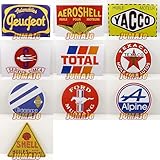 Dimensions Variées: Comprend des plaques rectangulaires de 20x30cm ainsi que des formats ronds et triangulaires de 20cm de diamètre pour une décoration murale diversifiée