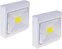 Kit 2 Luminária LED Adesiva de Emergência Interruptor Sem Fio, 3W, Branca