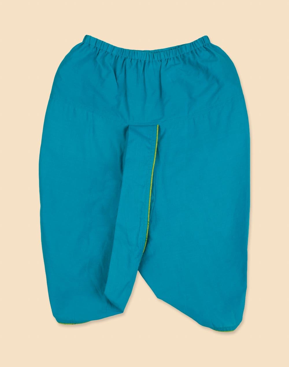 Fabindia Green Cotton 2Pc Dhoti Set 4