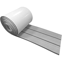 Boat Flooring 2400x17cm EVA Faux Teak Decking Sheet Mat Non-Slip Self-Adhesive for Boat Yacht Marine Deck Pad RV Trunk Flooring CarpetGrey Black