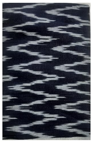 Image of Cotton Pochampally ikat unstitched blouse, Kurthi, long frock fabric material for women (1 meter, 2 meters & 3 meters)