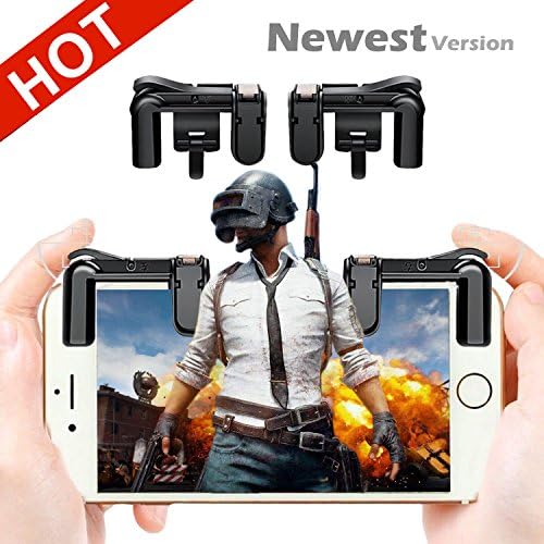 STDY Newest Version Mobile Game Controller,PUBG Mobile Game Joystick Sensitive Shoot and Aim Keys L1R1 Shooter Controller for PUBG/Knives Out//Rules of Survival,Ideal for 4.5-6.0inch Android IOS Phone