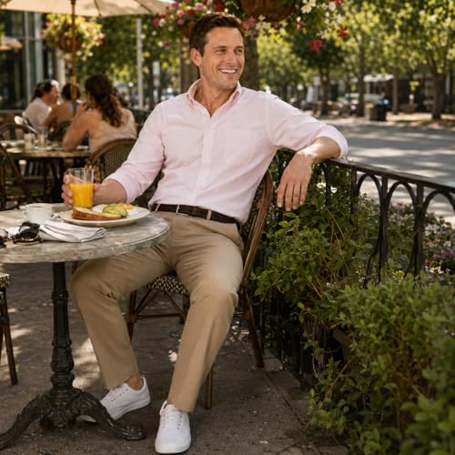 Image of Soojun Men's Classic Fit Flex Waist Flat Front Dress Pant