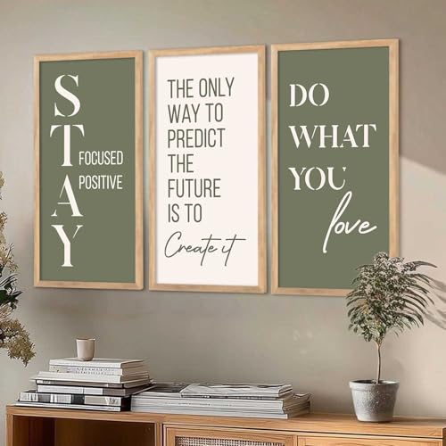 Image of kotart - Painting for wall Hanging | Motivational Quotes Poster With Frame | Quotes Wall Decor Poster With Frames | Wall Hanging Paintings For Office Living Room Bedroom Set of 3 (10x19 inch, B)