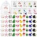 QAUYETM 100 Set Employee Appreciation Gifts Bulk for Coworkers Staff - Teacher Appreciation Bulk Resin Gifts for Office Volunteer Staff Thank You Gift Set with Inspirational Note Cards
