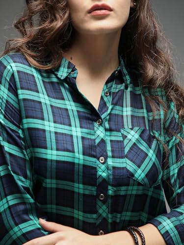 Image of HIGH STAR Women's HSWSHW23701 C4 Spread Collar Regular Fit Shirt