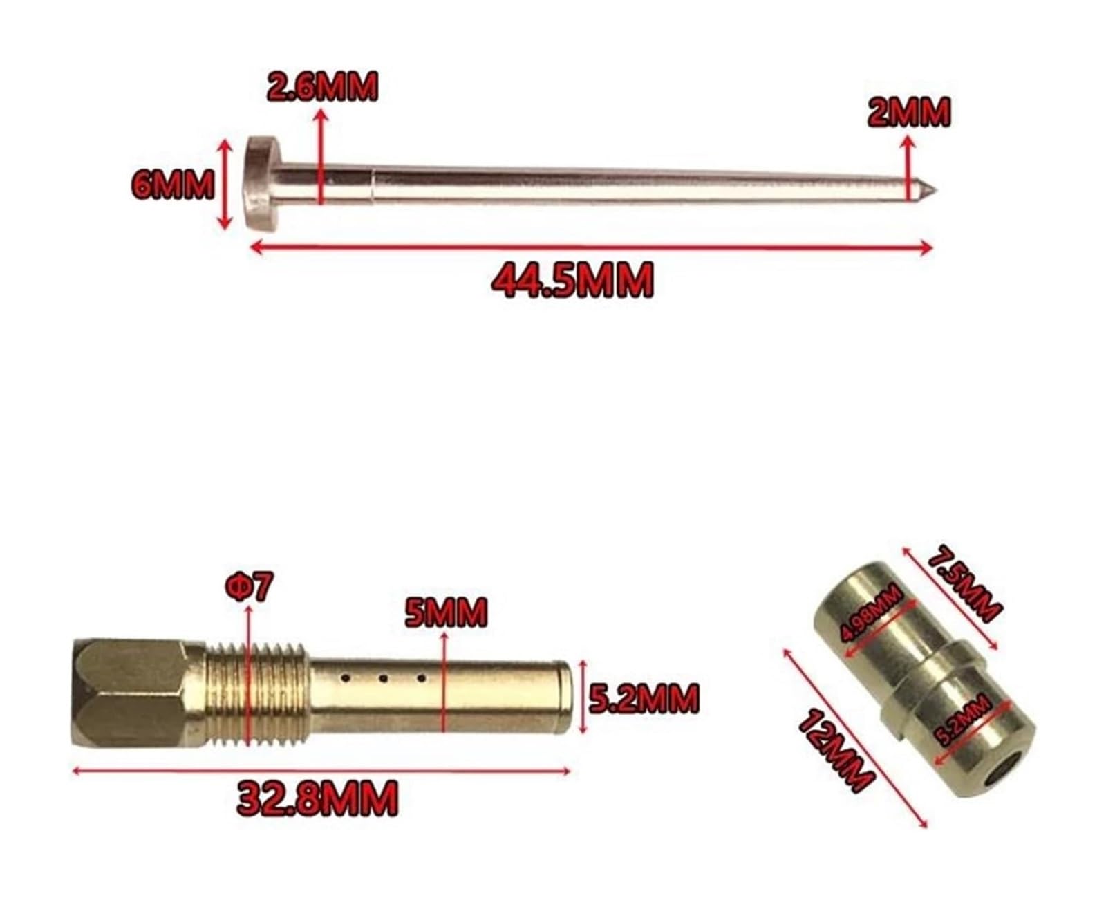 Carburador para Piaggio 125 BYQ125T para BYQ T Juego De Piezas Reconstrucción Carburador Membrana Deslizante Herramienta Kit Motocicleta(Set 1)