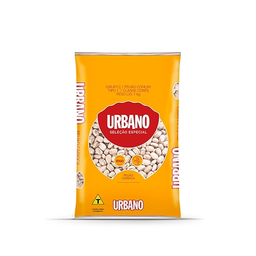 Urbano Feijão Carioca 1kg | O Tradicional Feijão Da Mesa Brasileira | Fonte de Fibras e Proteínas
