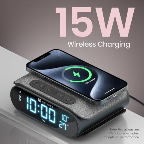 Portronics Store Portronics VoltClock 15W Wireless Charger with - Image 7