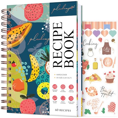 Journal de cuisine vide à remplir PLANBERRY, créez votre propre livre de recettes de famille