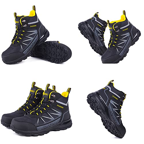 Image of Blapek Steel Toe Work Boots for Women, Insulated Work Boots | Lightweight Comfortable Safety Toe Shoes for Construction Workers, Steel Toe Sneakers for Warehouse & Auto Repair